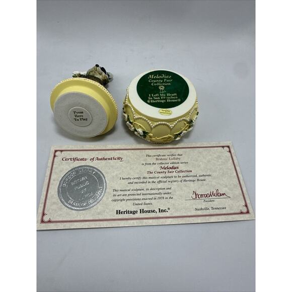 Brahm's Lullaby Melodies Country Fair Collection Heritage House Has Certificate - Picture 7 of 11